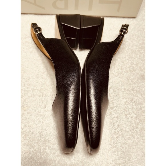 Naturalizer Women's Jayla Low Heel Slingback Black Leather Pump 8.5 WW Comfort - Picture 4 of 10